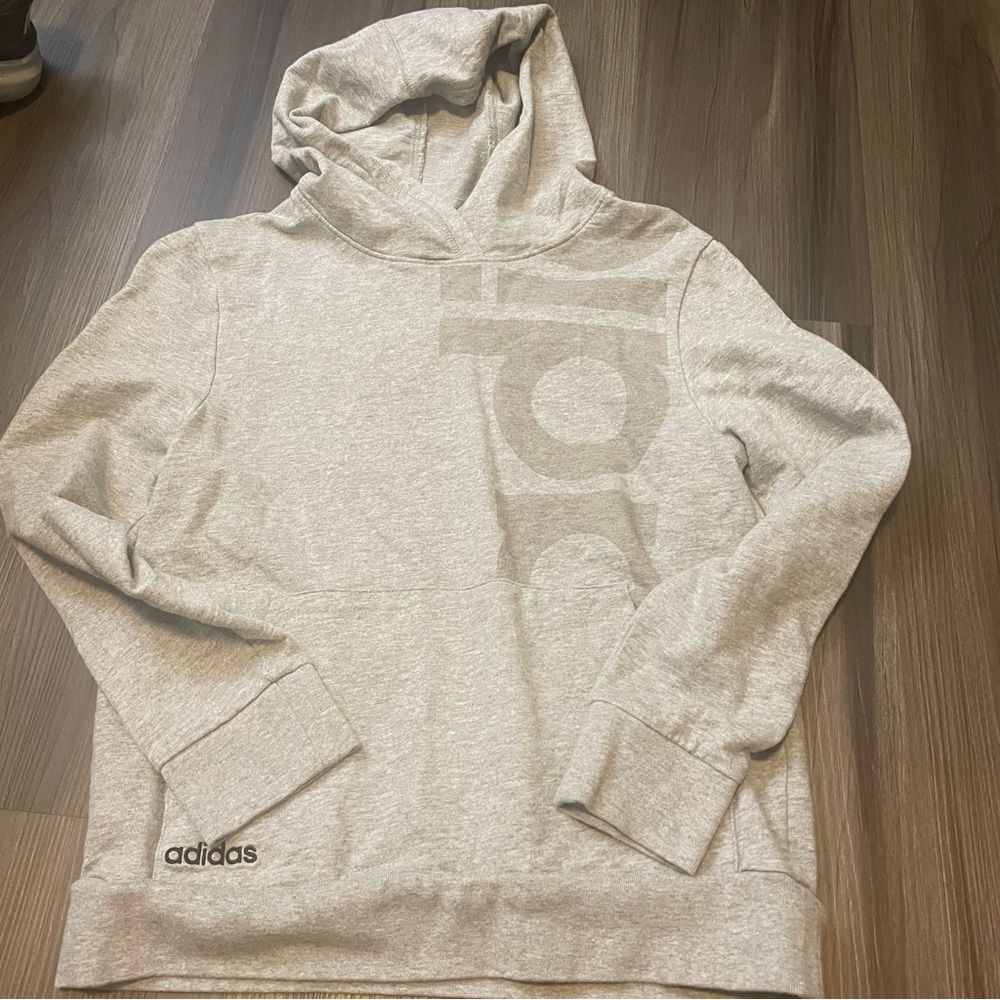 Adidas Boys Sweatshirt Gray Size 10-12